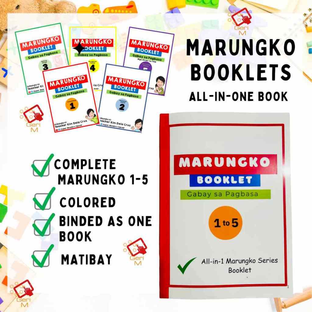Marungko booklet 1 5 gabay sa pagbasa unang hakbang sa pagbasa aklat