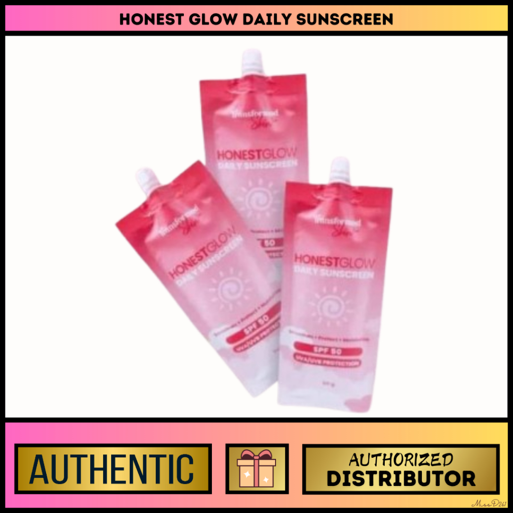Honest Glow Daily Sunscreen Spf50 50g Transformed Skin | Shopee Philippines
