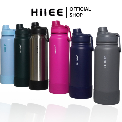 Hilee Flask Hydration Wide Mouth with Free Boot Flip Cap Spout Lid ...