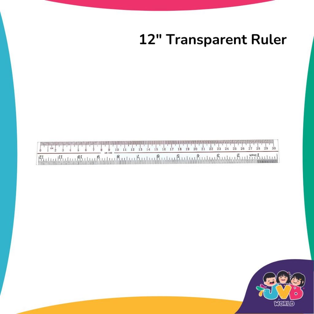 1 pc. Ruler Plastic Ordinary 12