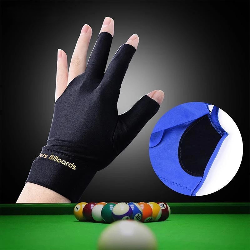Three-finger Spandex Snooker Billiard Cue Glove Pool Left Hand Open ...