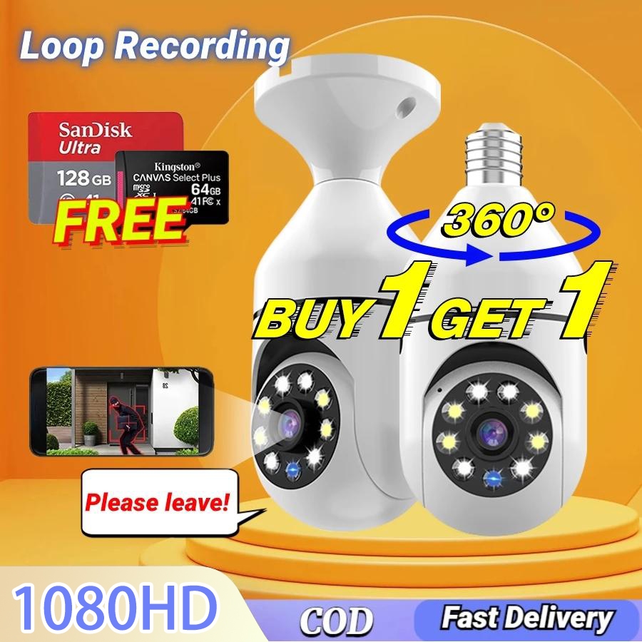 BUY1 TAKE 1 V380 Pro CCTV Bulb 5G Camera 1080P Smart Wifi 360° Rotate ...