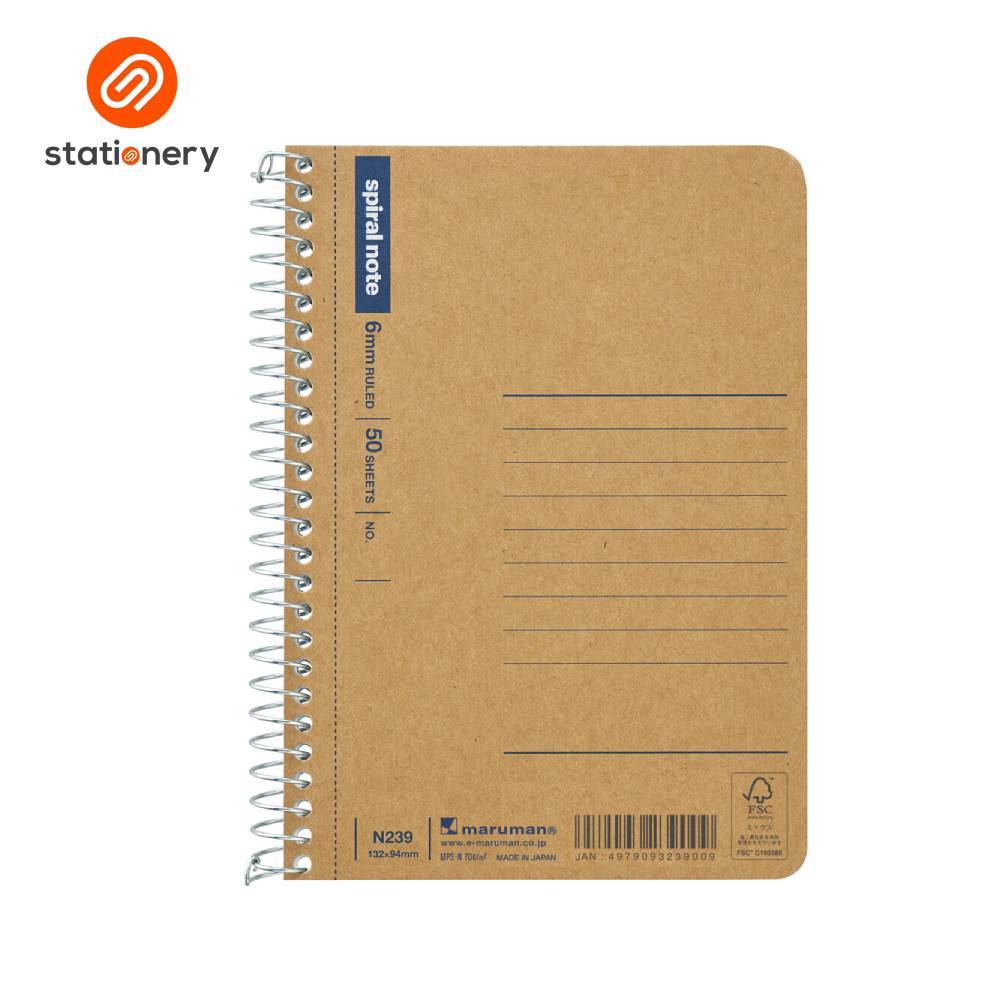 Maruman Spiral Notebook Basic Ruled A6 - 50 Sheets | Shopee Philippines