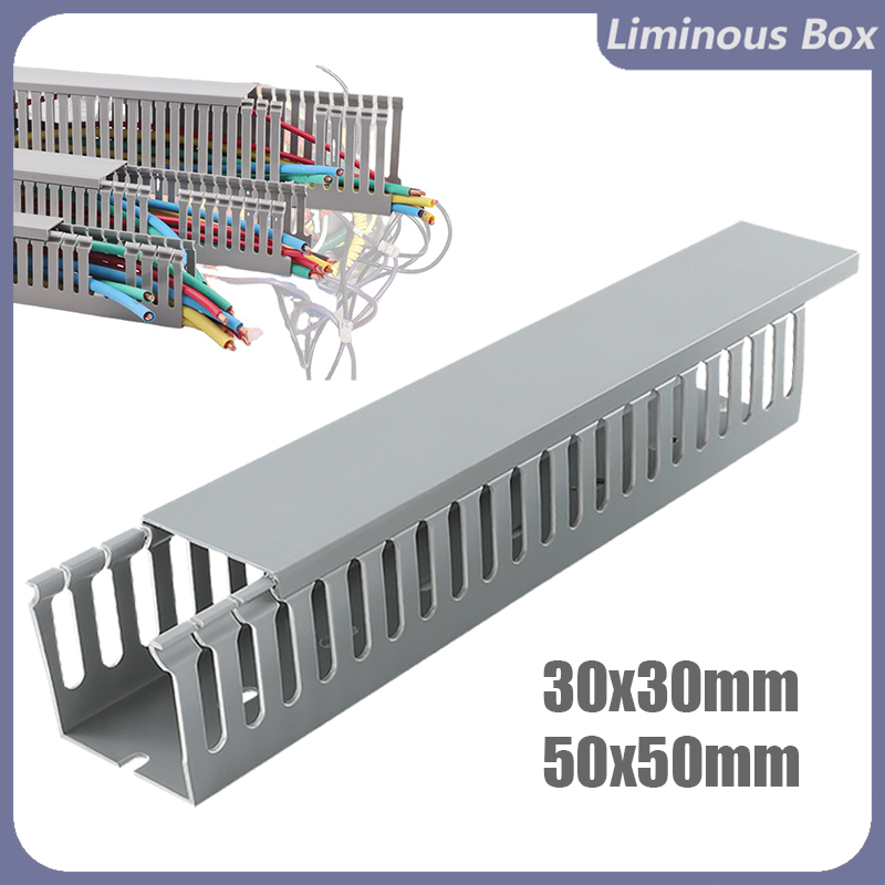 PVC Cable Tray Duct Slotted，Open Slot Wire Covers For Cords Under Desk ...