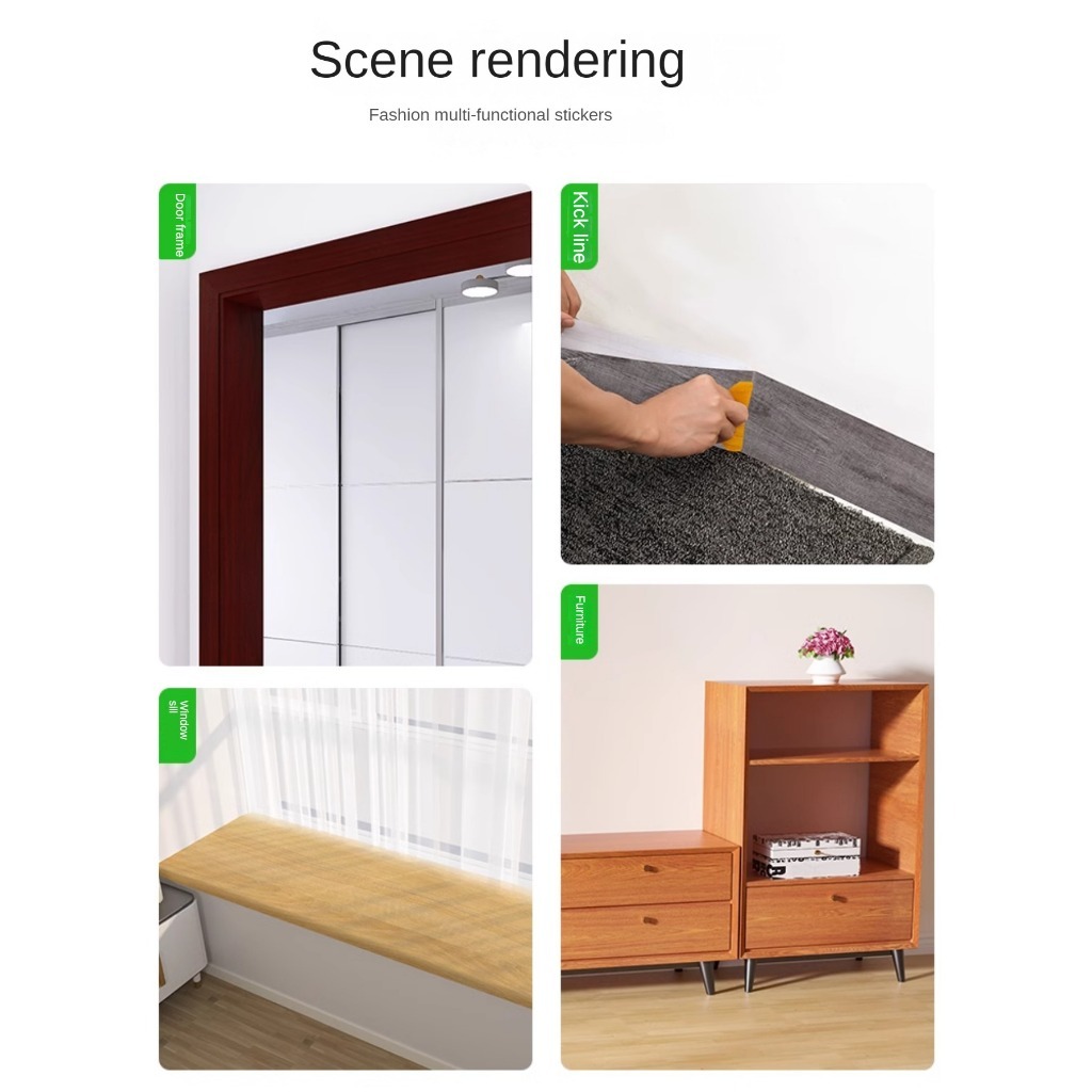 32ft baseboard wood grain self adhesive ceiling edge strip base board ...
