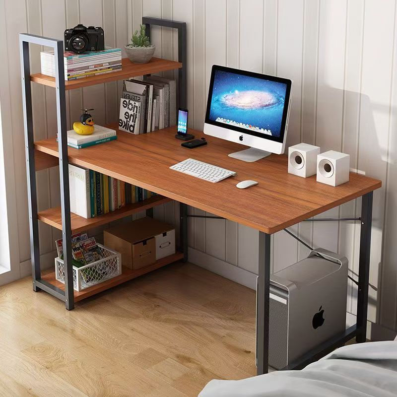 Computer desk, desktop desk, bookshelf combination, home study desk ...