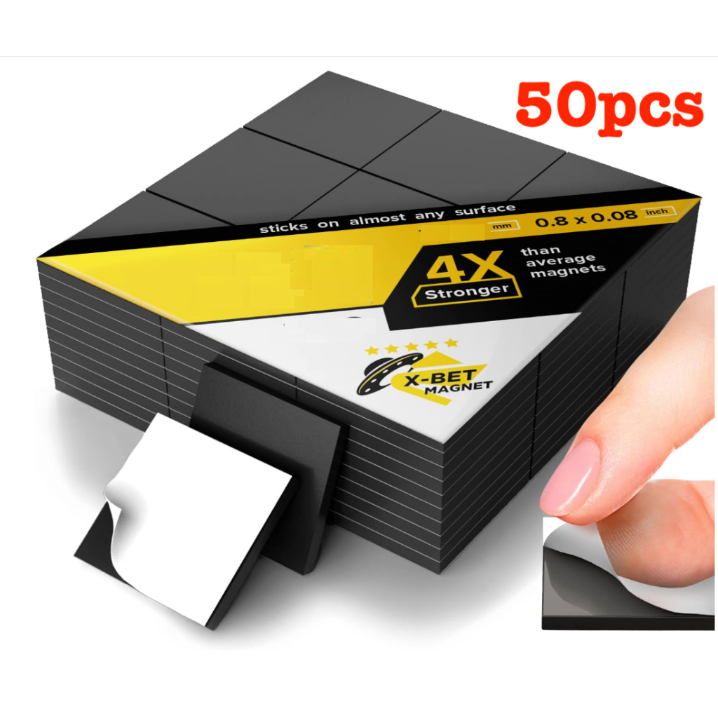 50Pcs Magnet Dots Stickers - Soft Rubber Magnet Sheet - Self Adhesive ...