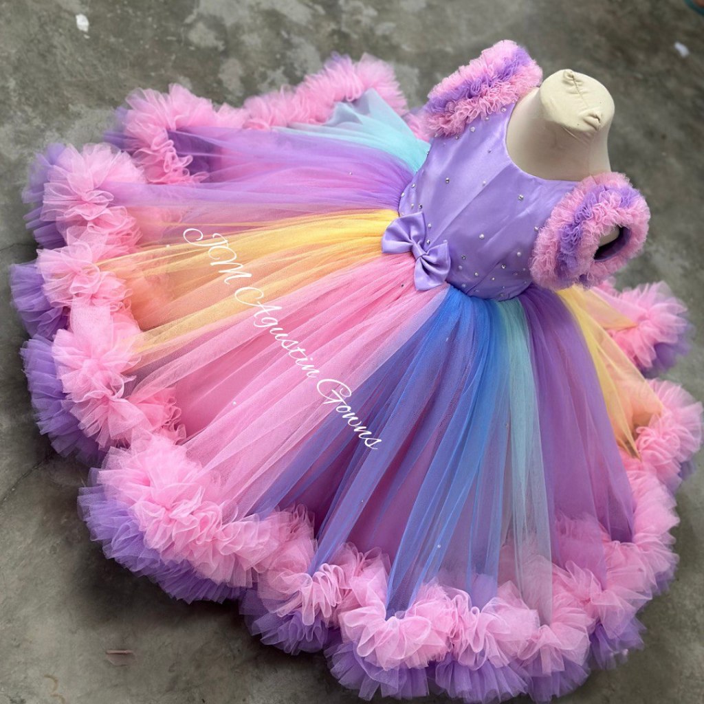 Unicorn Costume Gown - Rainbow Pink main image 0