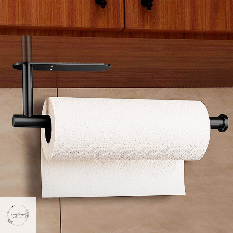 SnugScape Premium Kitchen Roll / Paper Towel Holder Under Cabinet Mount ...