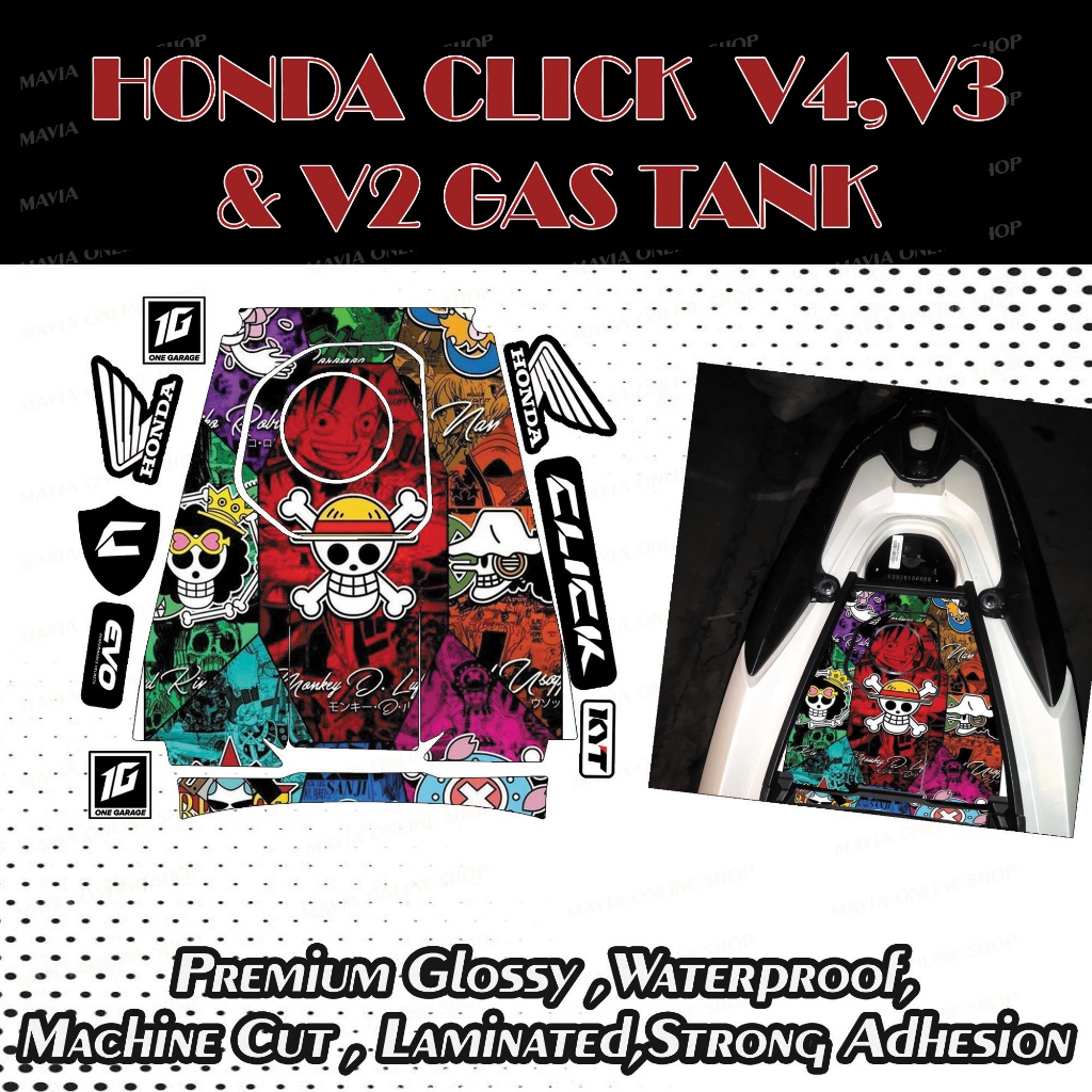 New Design Gas Tank Decals For Honda Click V4/V3/V2 /Honda Click ...