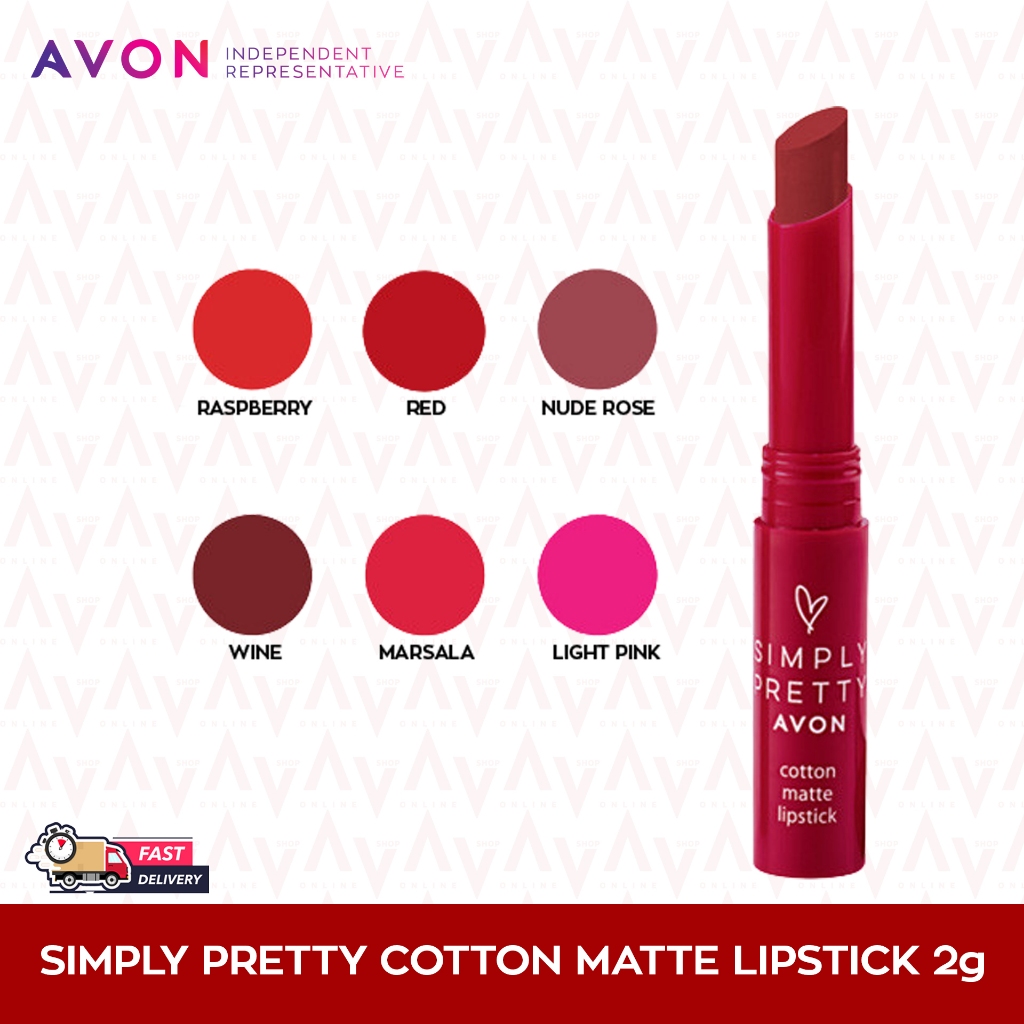 Avon Simply Pretty Cotton Matte Lipstick 2g | Shopee Philippines