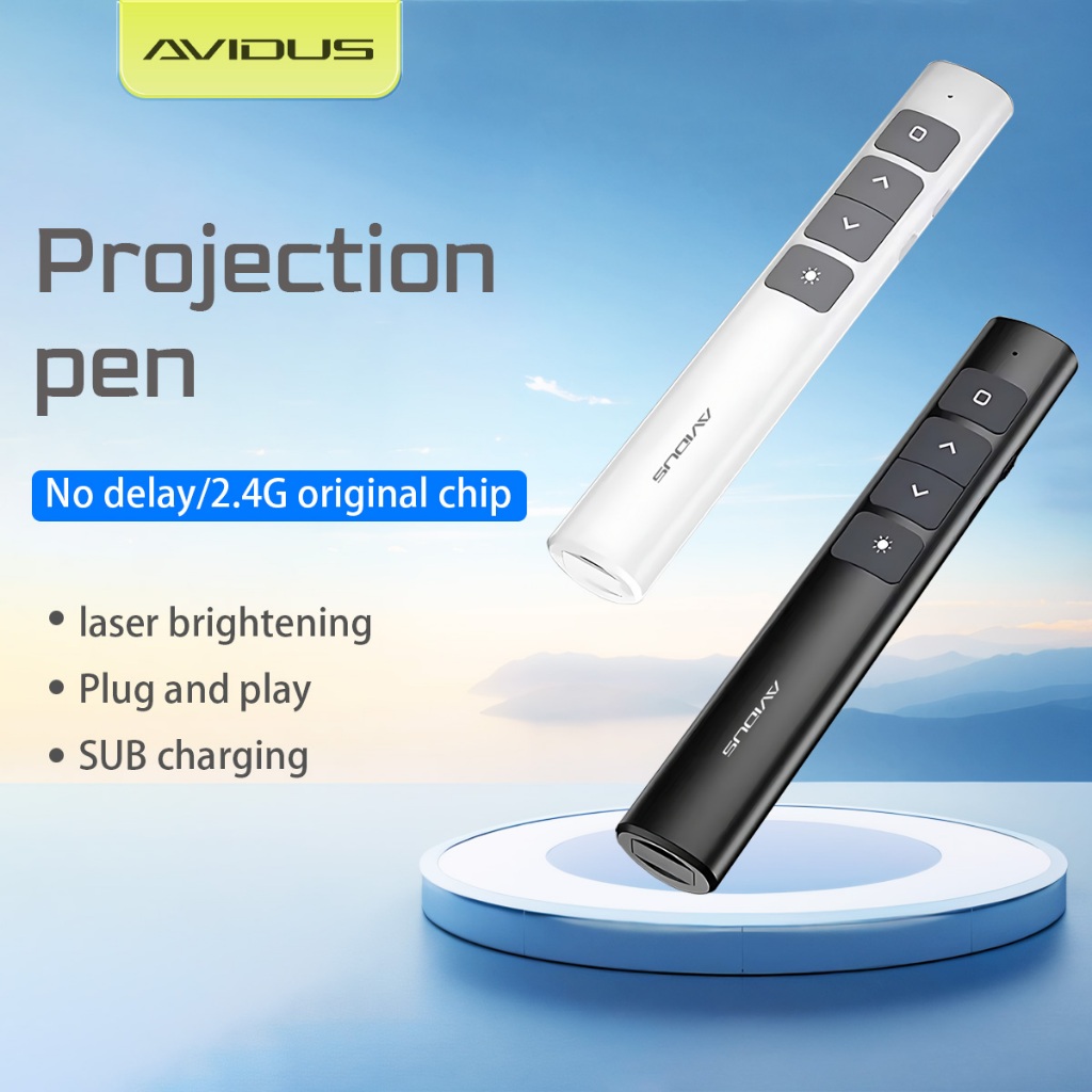 AVIDUS Projection Pen for PPT Presentat 2.4GHz USB Charging Infrared ...