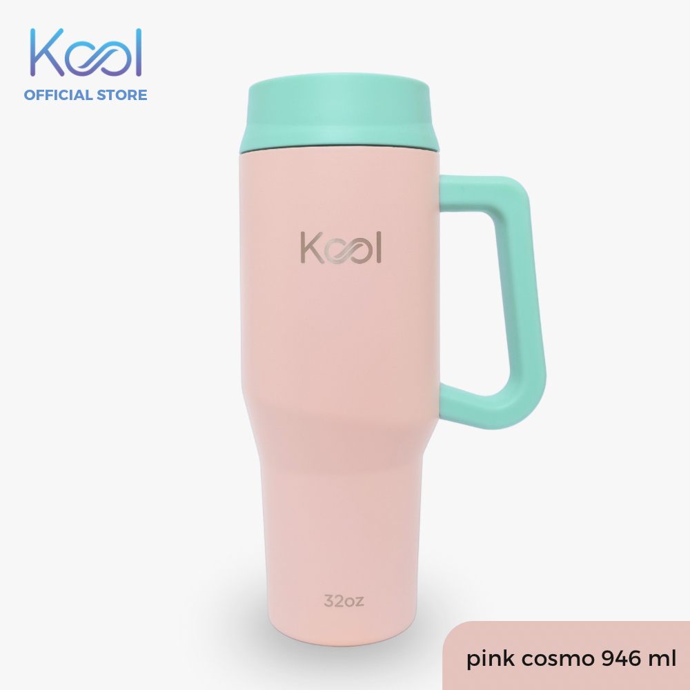 Kool Insulated Stainless Steel On-The-Go Tumbler With Straw - Pink ...