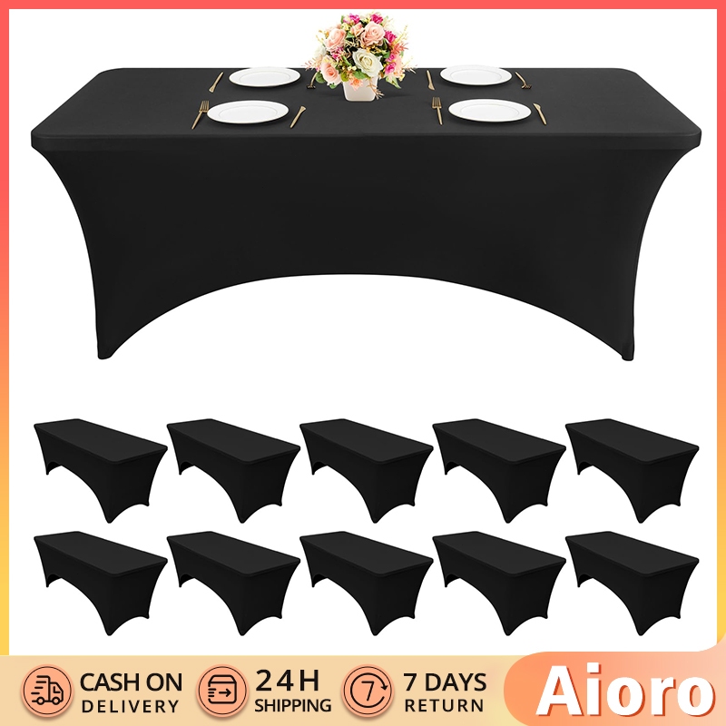 6FT Spandex Table Cloth Elastic Fitted Stretch Tablecloths for ...