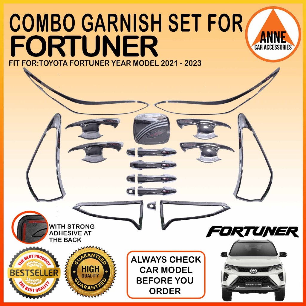 Toyota Fortuner G 2021 2022 2023 2024 2025 w/ TRD Garnish Combo Set ...
