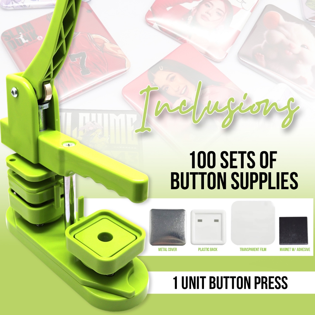 Portable Button Maker Machine Fridge Magnet DIY Pin Button Handmade ...