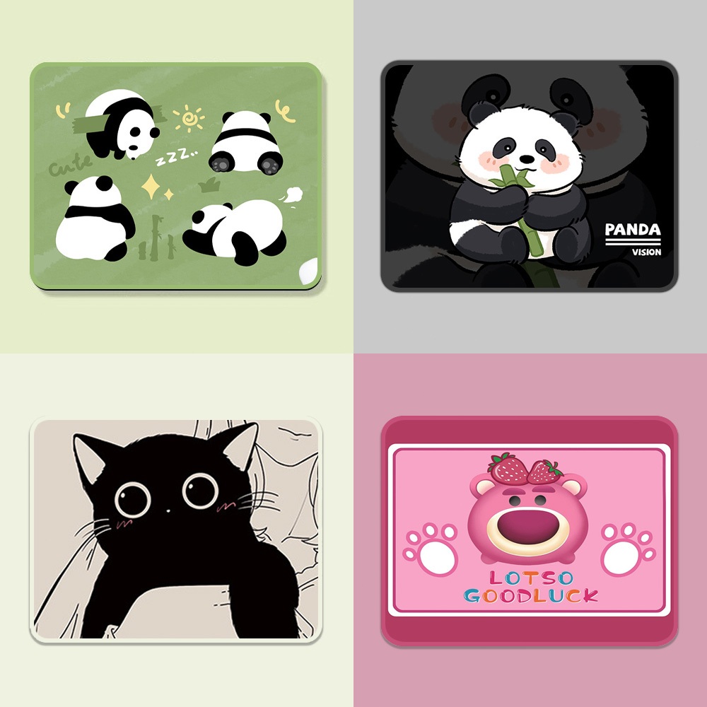 3 MM Thickened Mouse Pad Cartoon Cute Panda Cat Pad Non-slip Mouse Pad ...