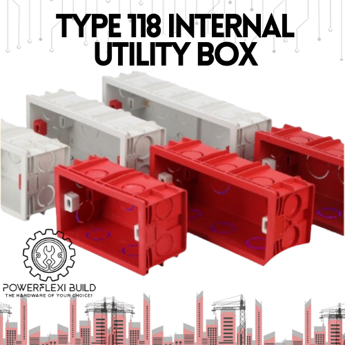 Type 118 Red Orange Internal Box For Standard Switch Socket Mounting ...