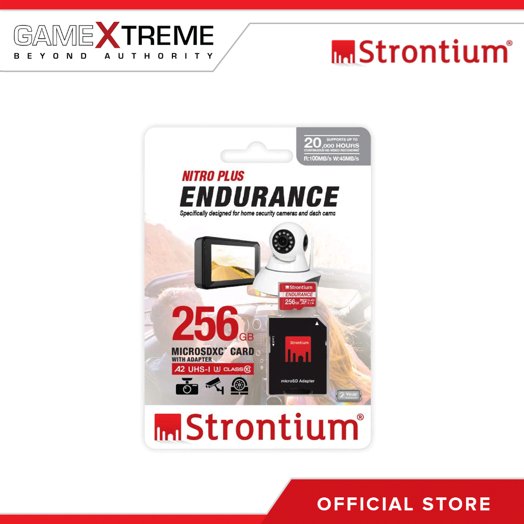 Strontium Nitro Plus Endurance 256GB MicroSD Card SRP256GTFU3ES A2 ...