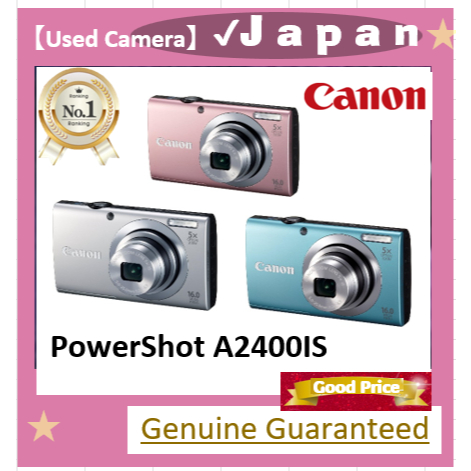 USED ] Canon Digital Camera PowerShot A2400IS Pink 16 Million