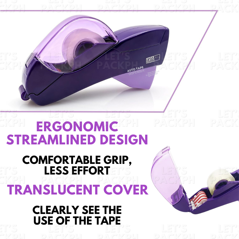 Let'sPack Mini Tape Dispenser Handheld One Press Sellotape Cutter for ...