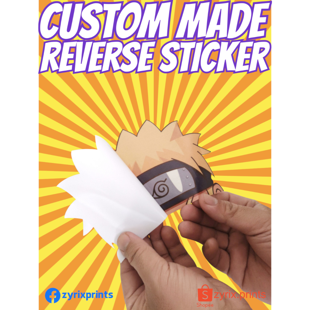 Zyrix Prints custom reverse stickers | Shopee Philippines