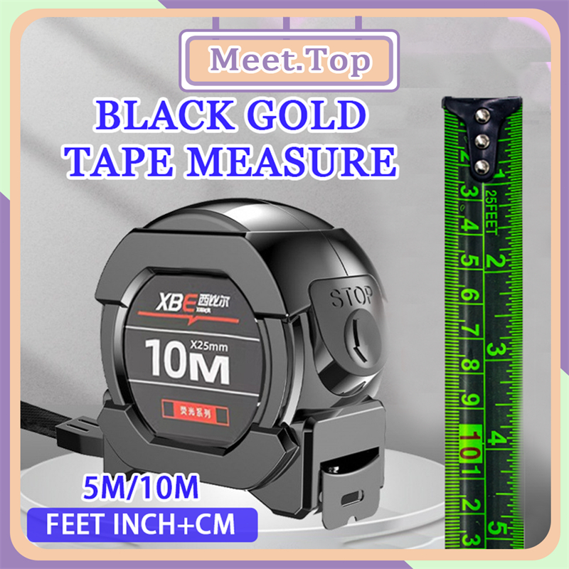 (Inch+CM) Steel Measuring Tape Fluorescerous Auto Lock Meter Meter Tape ...