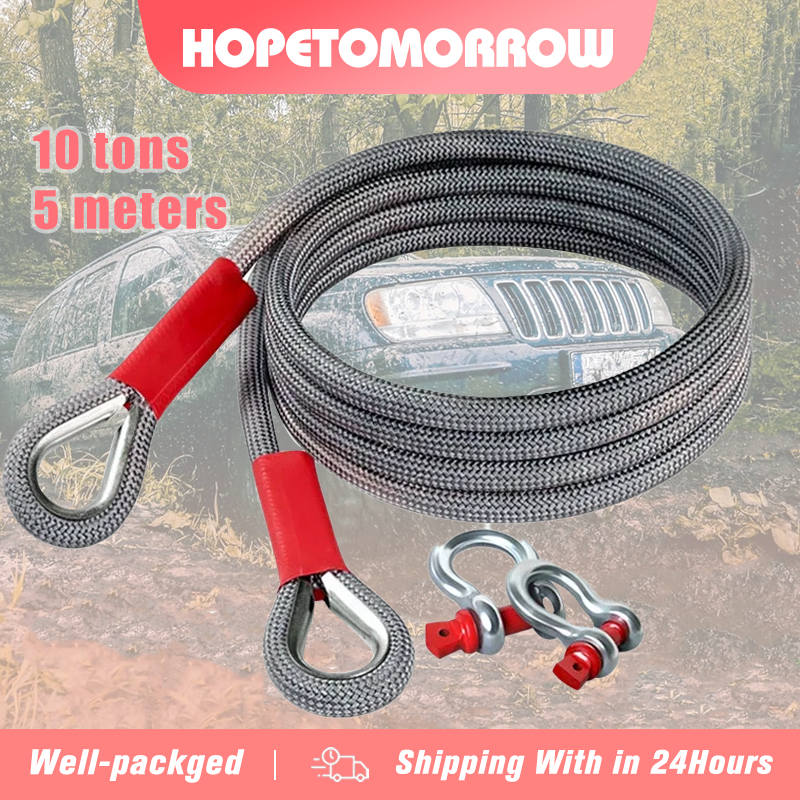 Kinetic Recovery Rope 10 Tons 5m Emergency Trailer Rope Heavy Duty Tow ...