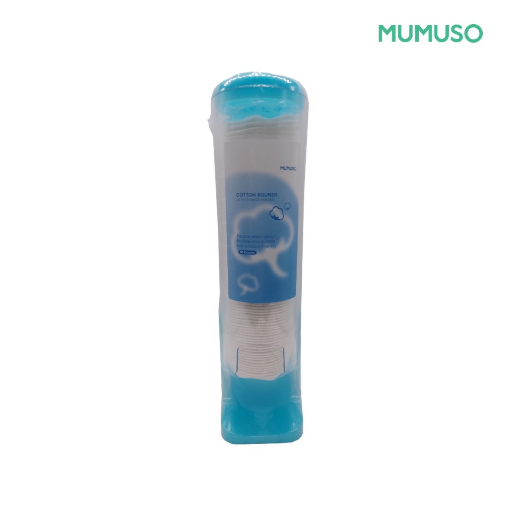 MUMUSO Cotton Rounds With Storage Holder (80 Counts) | Shopee Philippines