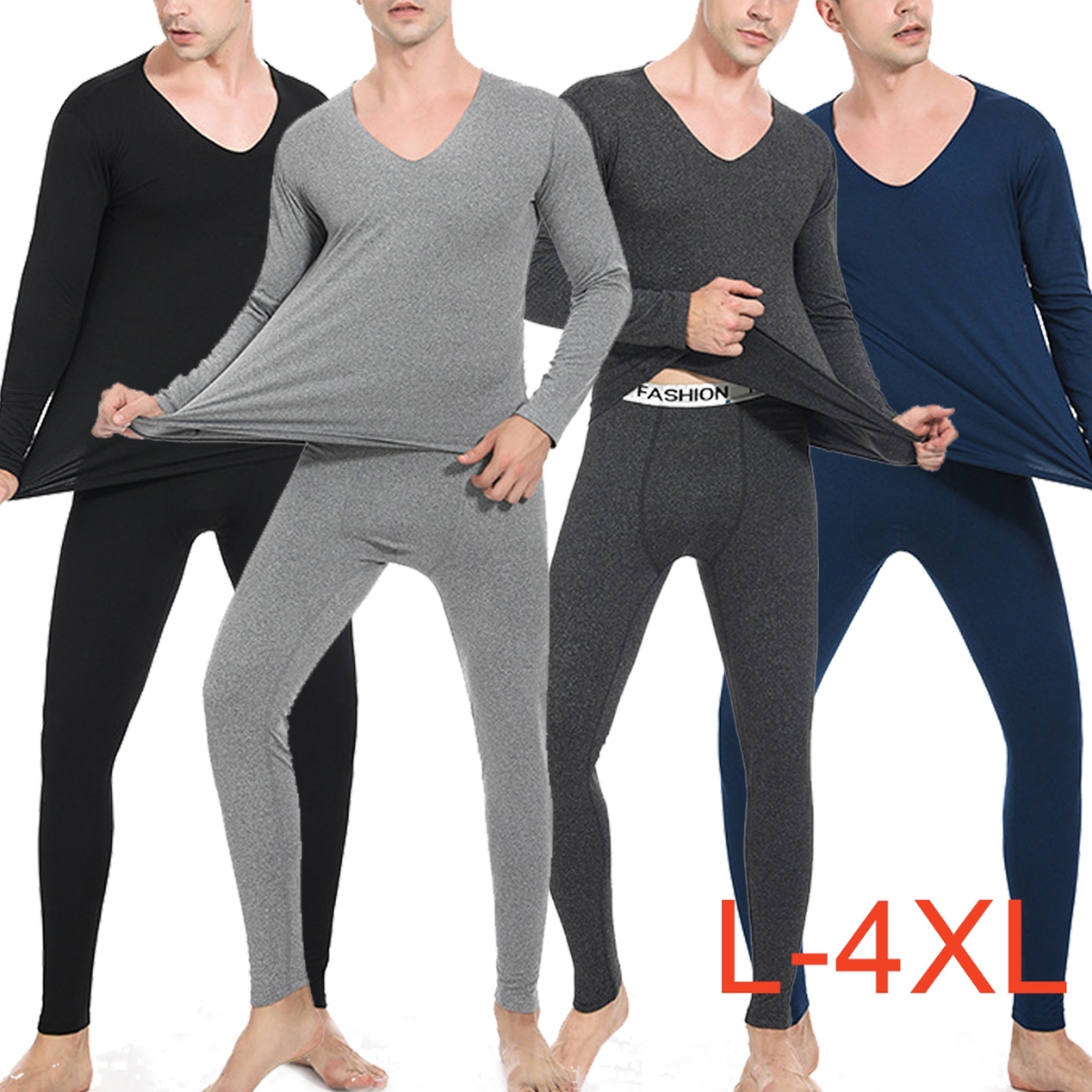 Men's Thermal Innerwear & Underwear Set Cotton Plush Pants Autumn ...
