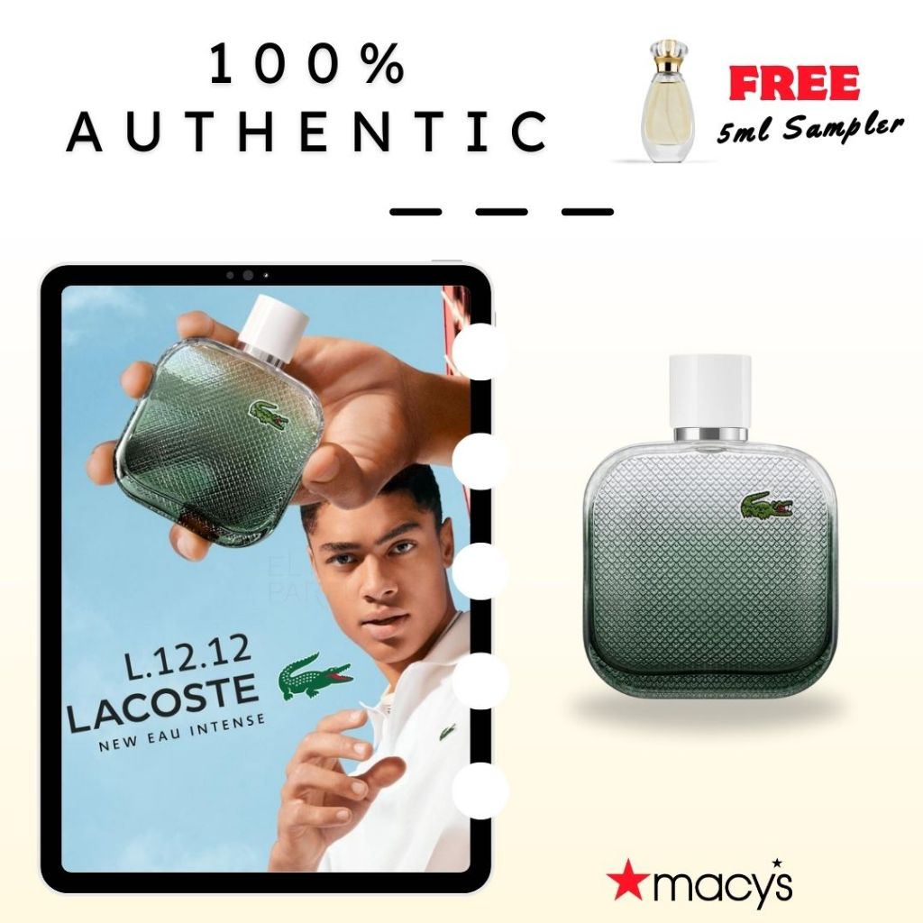 Authentic Perfume Eau Intense Edt For Men FREE 5ML SAMPLER Body Spray ...