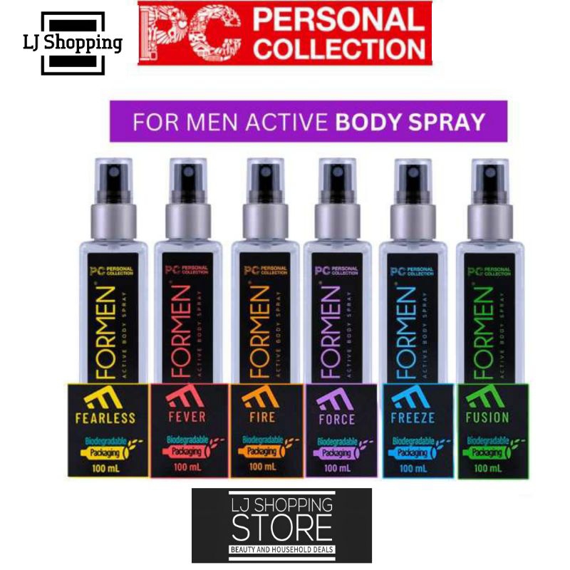 Personal Collection Formen Active body spray 100ml | Shopee Philippines