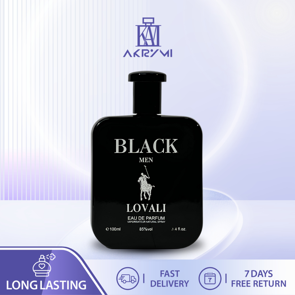 AKRYMI Black Men 100ml Perfume for Men Perfumes Cologne long