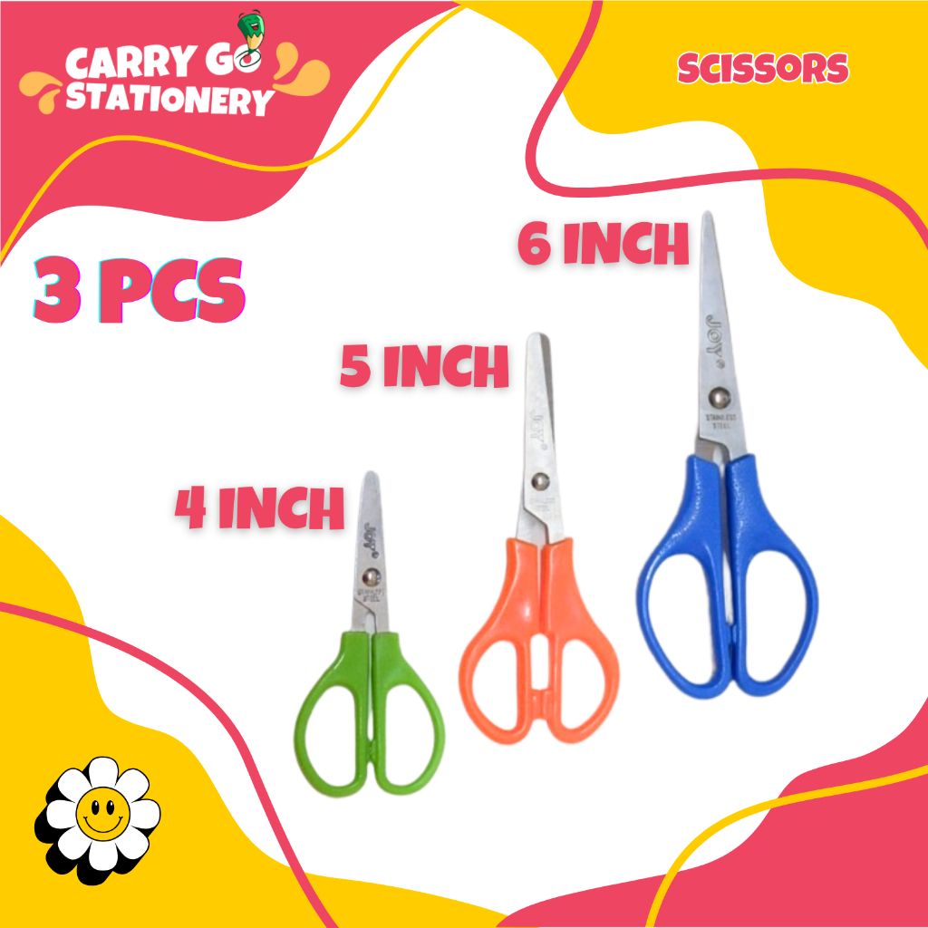 3 PCS Stainless Steel Blunt Tip School Scissors for Arts & Crafts - 4 ...