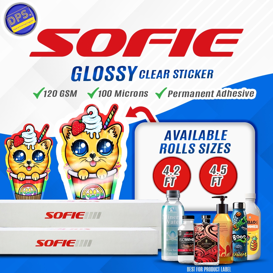 DPS SP2800 & SP2900 Sofie Clear Sticker Label Stickers 4.2ft & 4.5ft ...