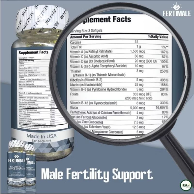 FERTIMALE/Male Fertility Support/Increase Sperm Count/Improve ...