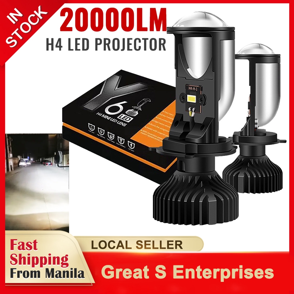 2PC Projector Headlight H4 Led Headlight for Car Projector Light Mini ...