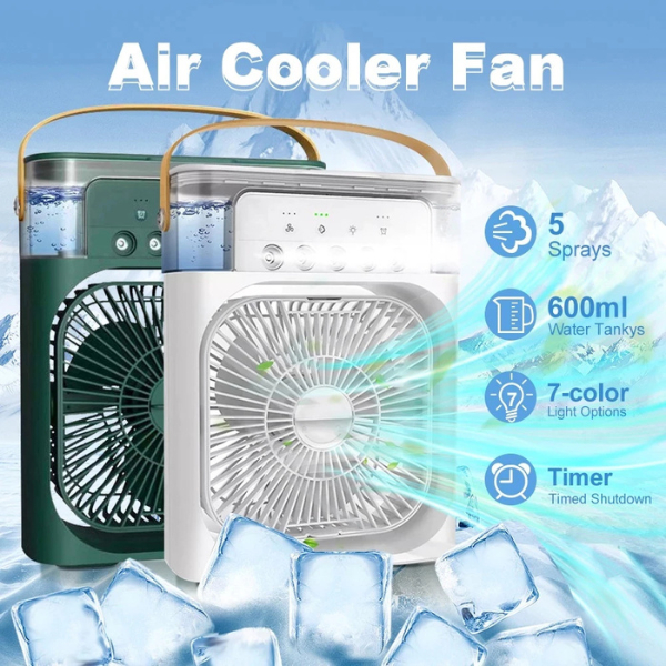 Desktop Humidifier Cooler Spray Mist Fan Usb Air Cooling Fan with 7 ...
