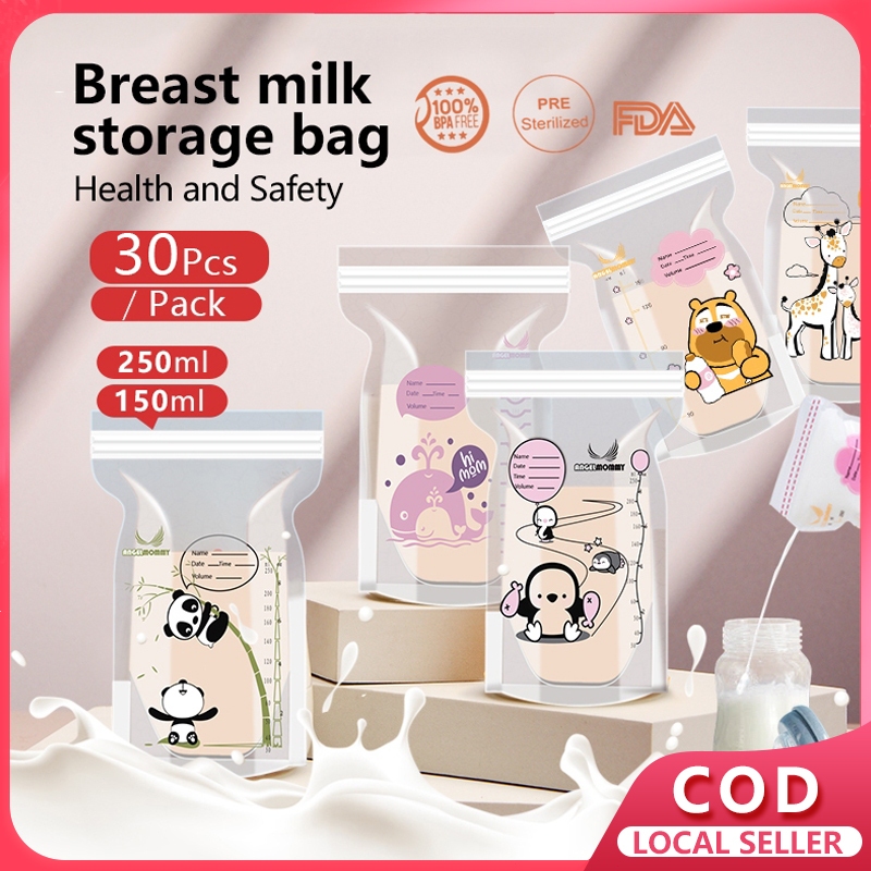 Momcozy Silicone Milk Storage Bags, Reusable Breastmilk Bags For Breastfeeding, 8.5oz/250ml Breast Milk Saver, Leakproof Milk Freezer