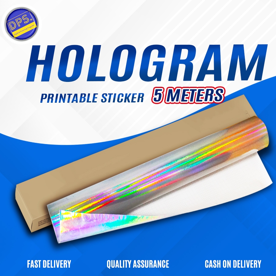 DPS Hologram Printable Sticker cut size 5 Meters for labels, windows ...
