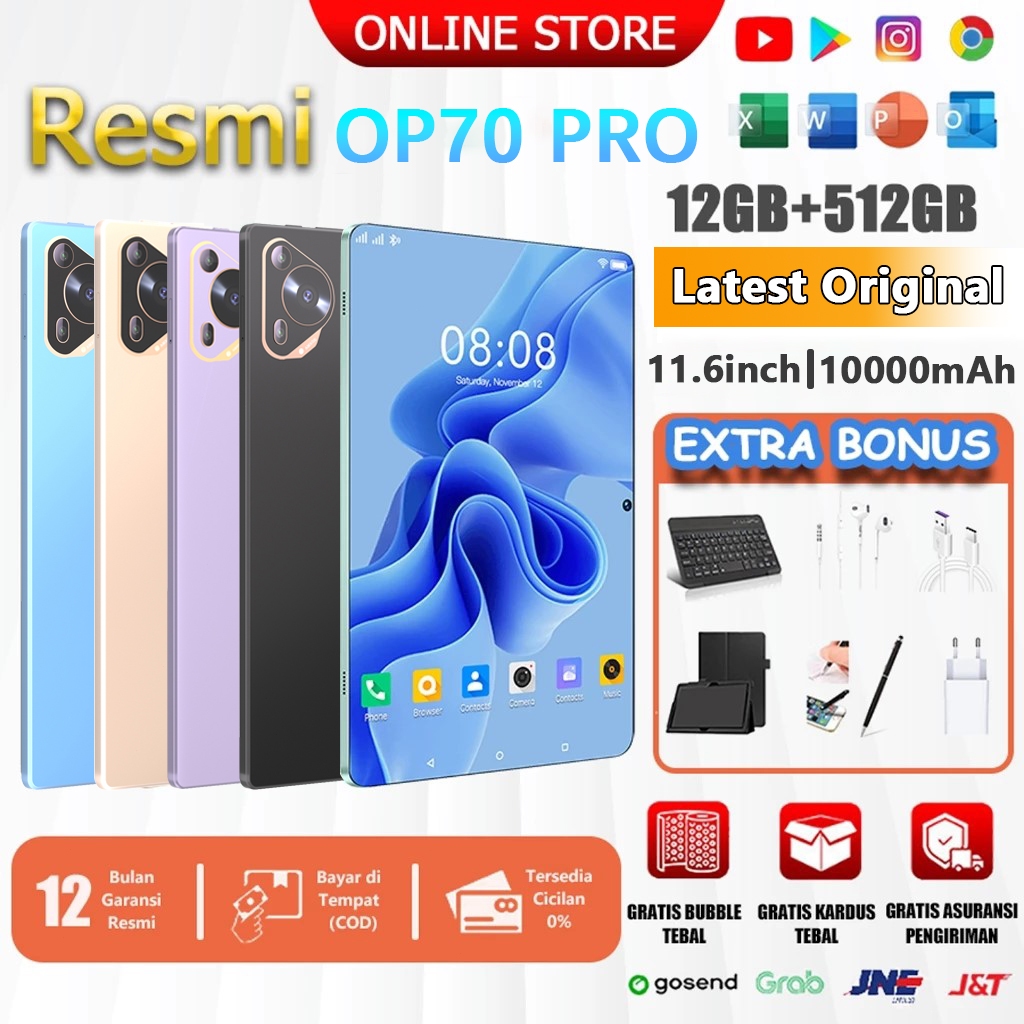 【100% Real】Official Tablet OP70 pro 11.6 inch HD 5G Android14 WIFI 16GB ...