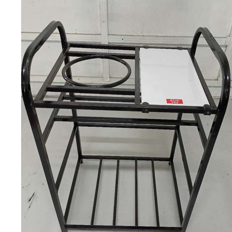 Kitchen Storage Pot Rack (Black Paint) | Shopee Philippines
