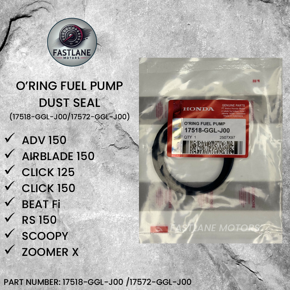 HONDA O’RING FUEL PUMP DUST SEAL (17518-GGL-J00) FOR ADV 150 AIRBLADE ...
