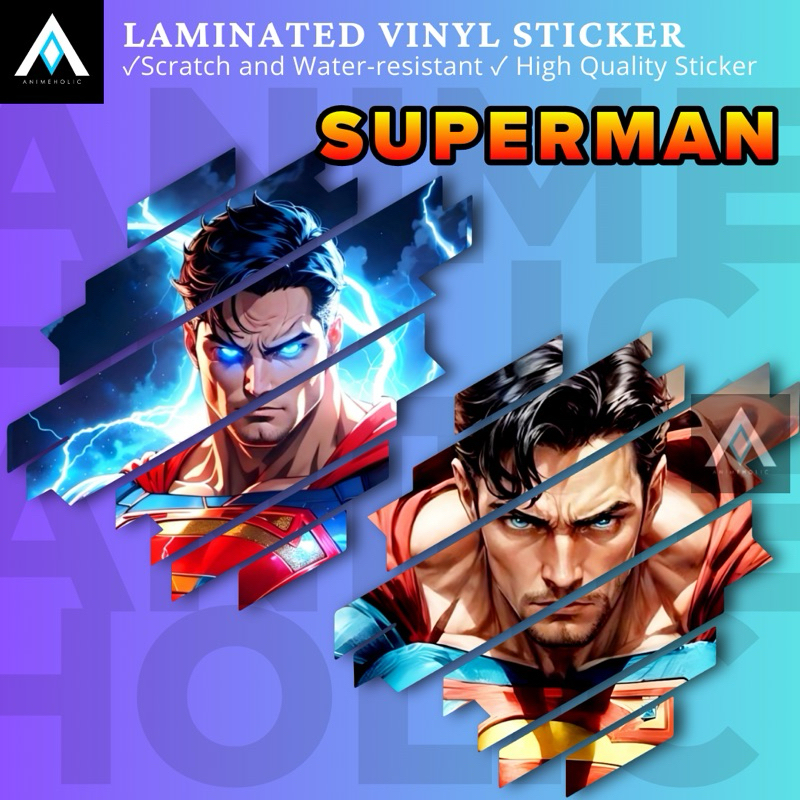 NEW SUPERMAN “TILES STICKERS” SUPERHEROUS DC COMICS STICKERS LAMINATED ...