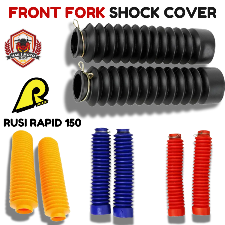 RUSI RAPID 150 Front Fork Cover Gaiters Gator Boots Rubber Shock Cover ...