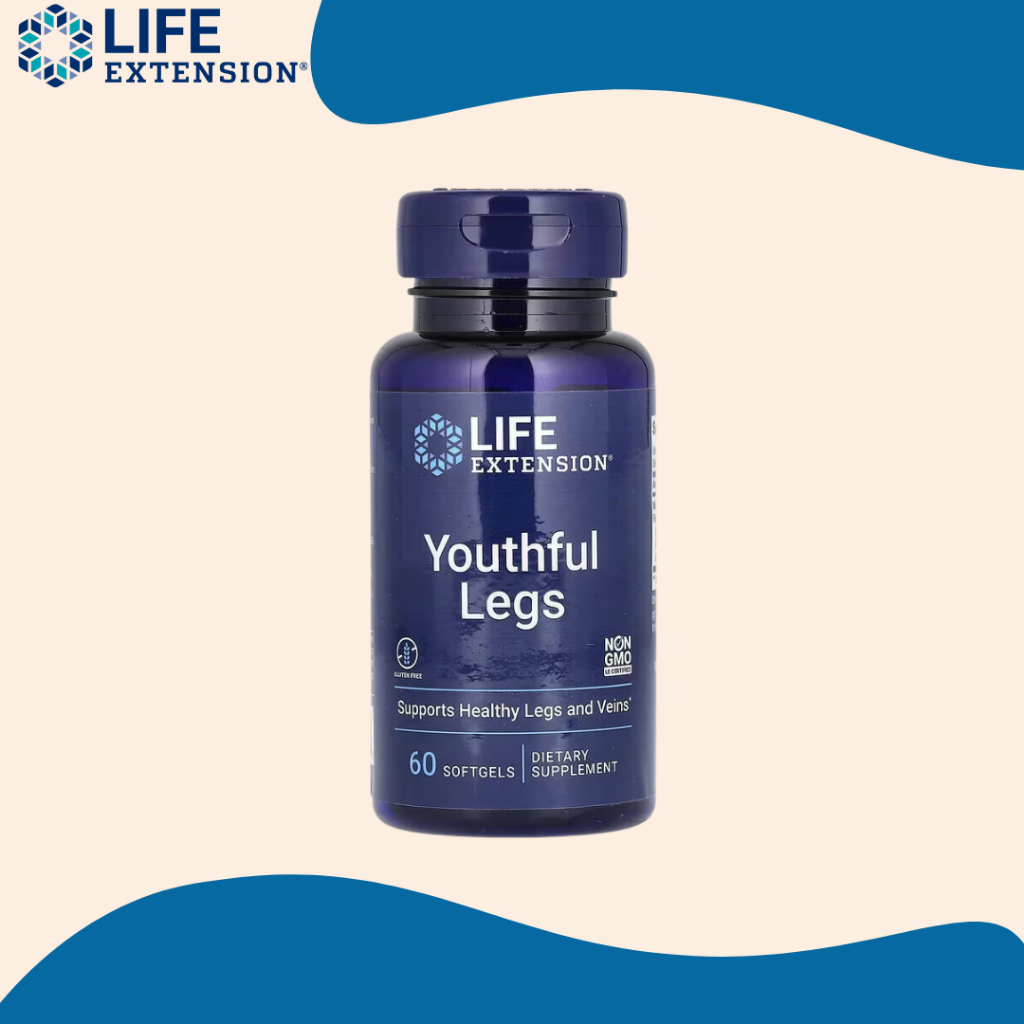 Life Extension, Youthful Legs , 500 mg, 60 Softgels (250 mg per Softgel ...