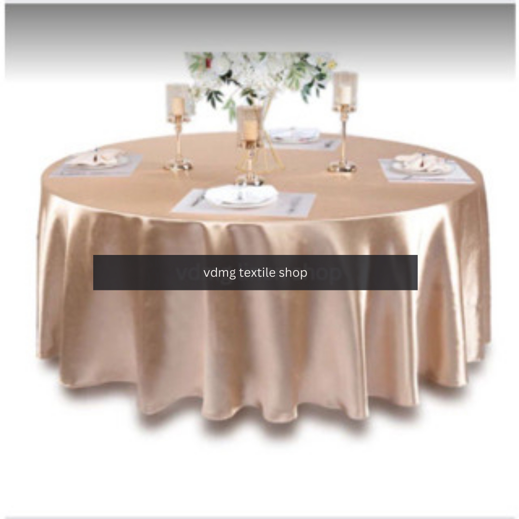 6s/8s/10/12 Satin Silk Round Table Cover Table Cloth Wedding Party ...