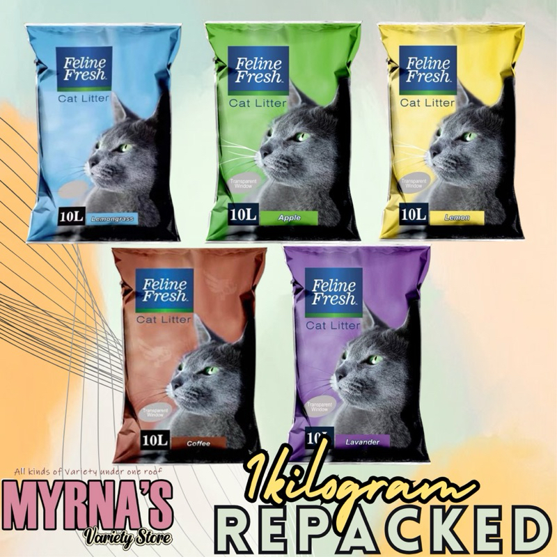 Feline Fresh Cat Litter 1KG Repacked (Assorted) | Shopee Philippines