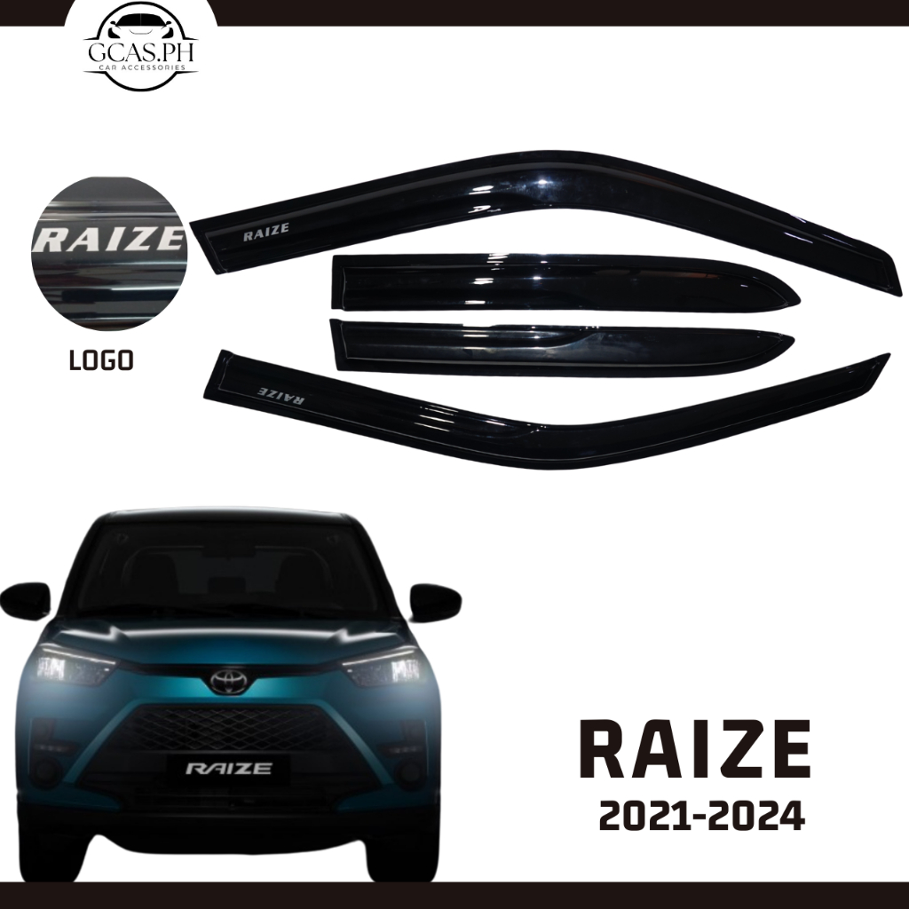 2021-2024 Toyota Raize Visor Black, Rain gutter, Window Visor , Rain ...