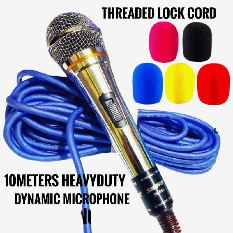 The Threaded Dynamic Microphone 10meters heavyduty | Shopee Philippines